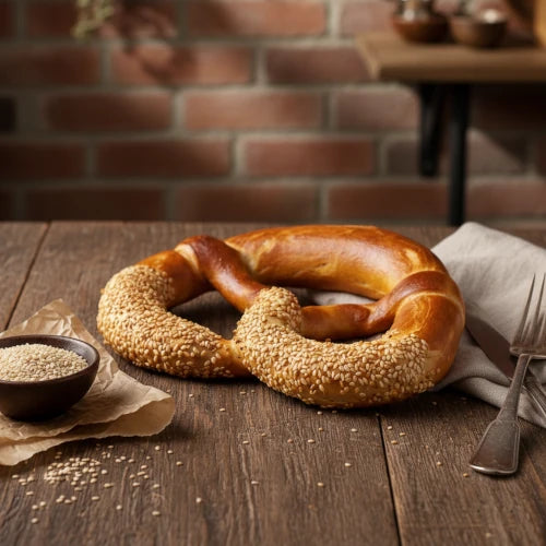 Pretzel met sesam