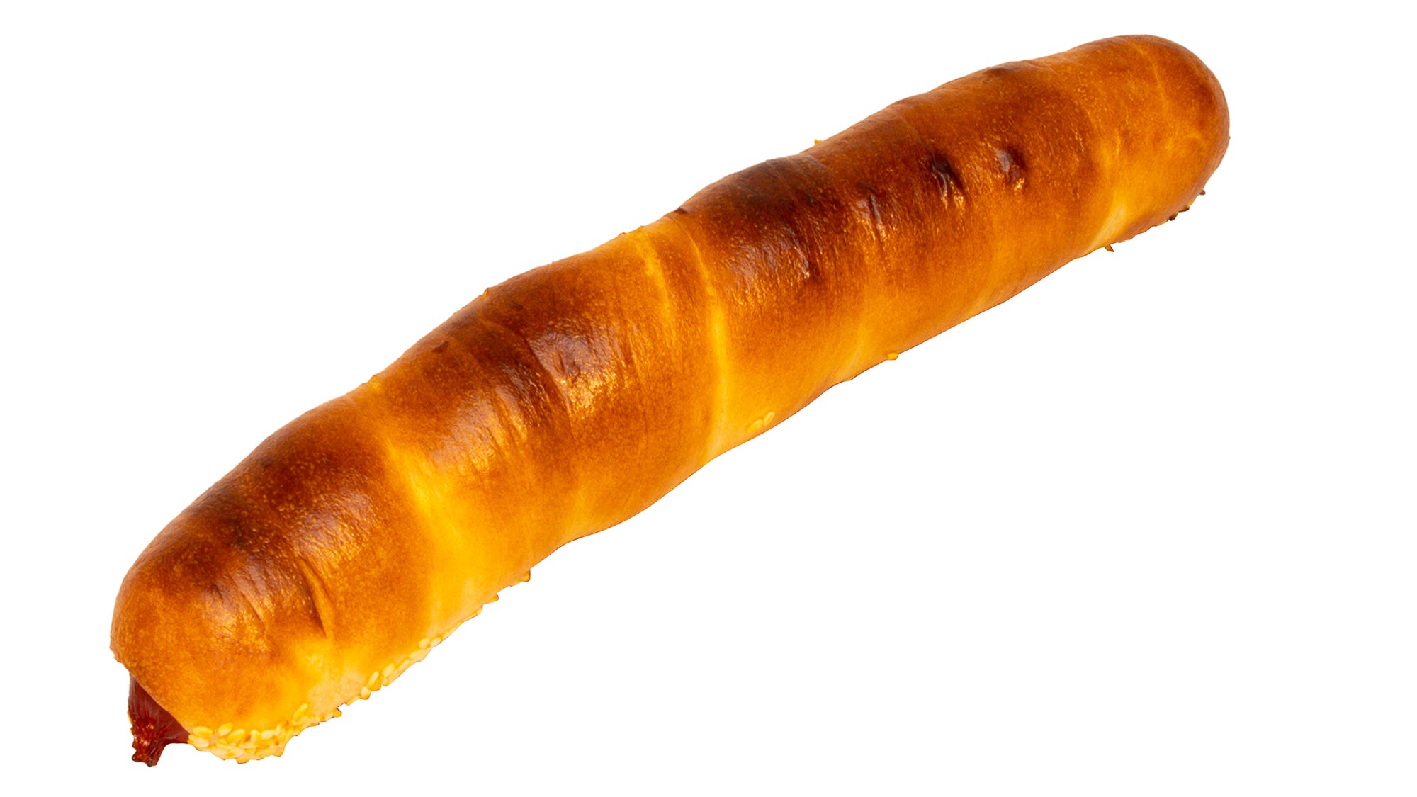 Pretzelking met varkensworst