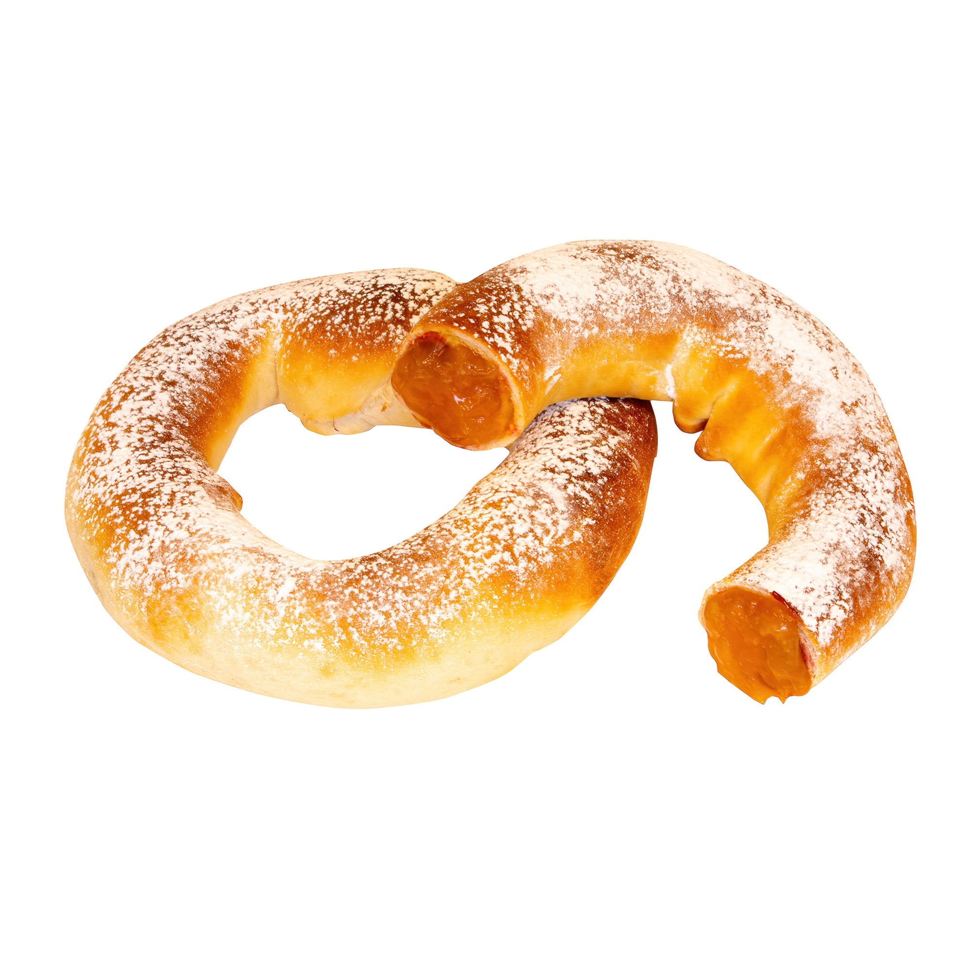 Pretzel met abrikozen