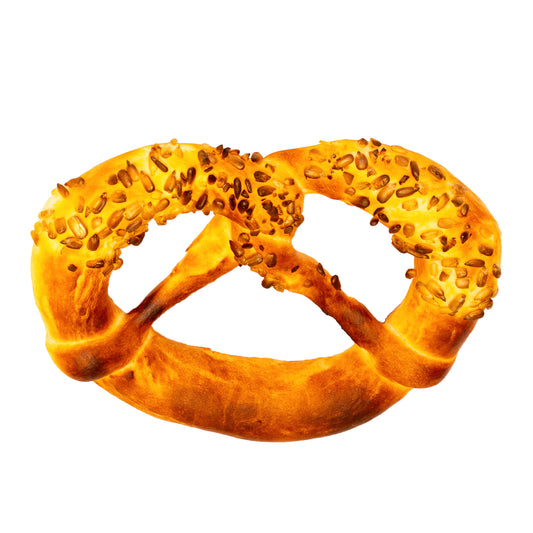 Pretzel met zonnebloempitten