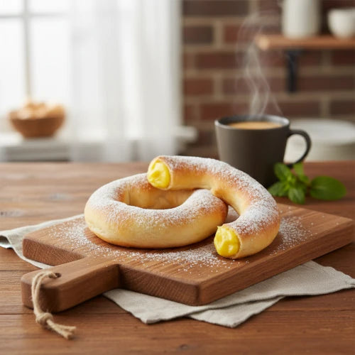 Pretzel met vanilla