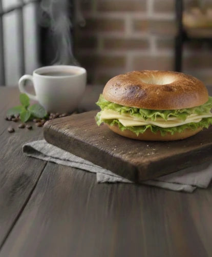 Bagel met kaas en groenten