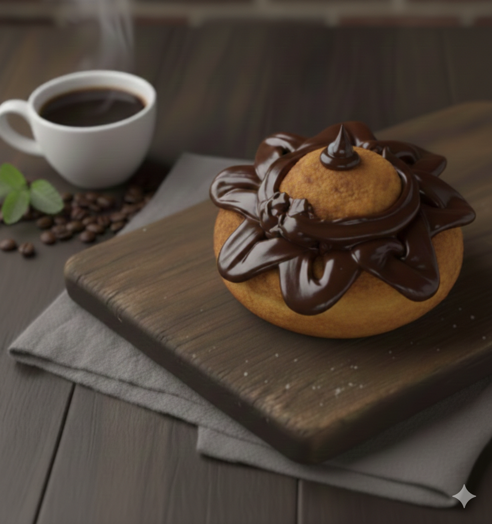 Donut met Belgische chocolade
