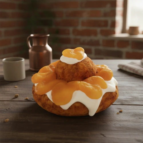 Donut met abrikozenconfituur