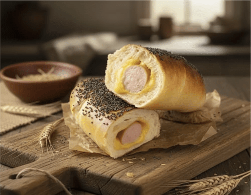Pretzeldog met kippenworst & kaas - Pretzel King