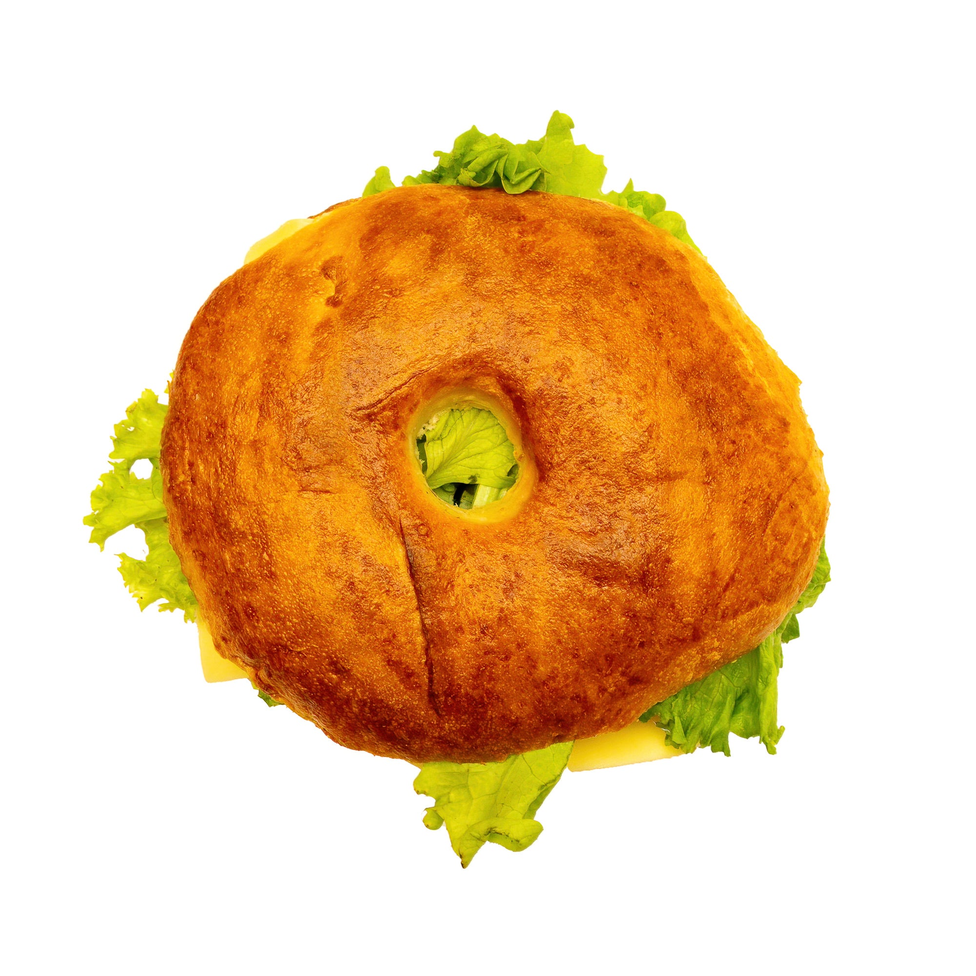 Bagel met kaas en groenten