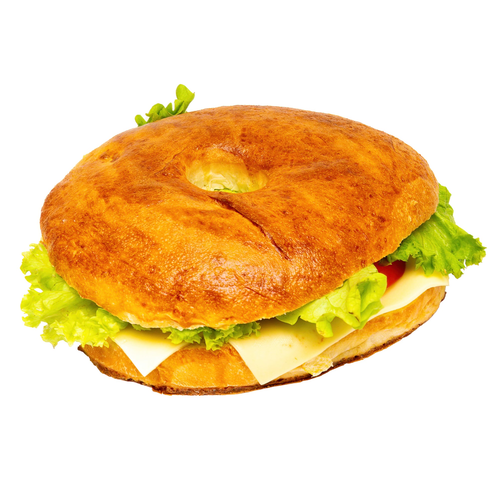 Bagel met kaas en groenten