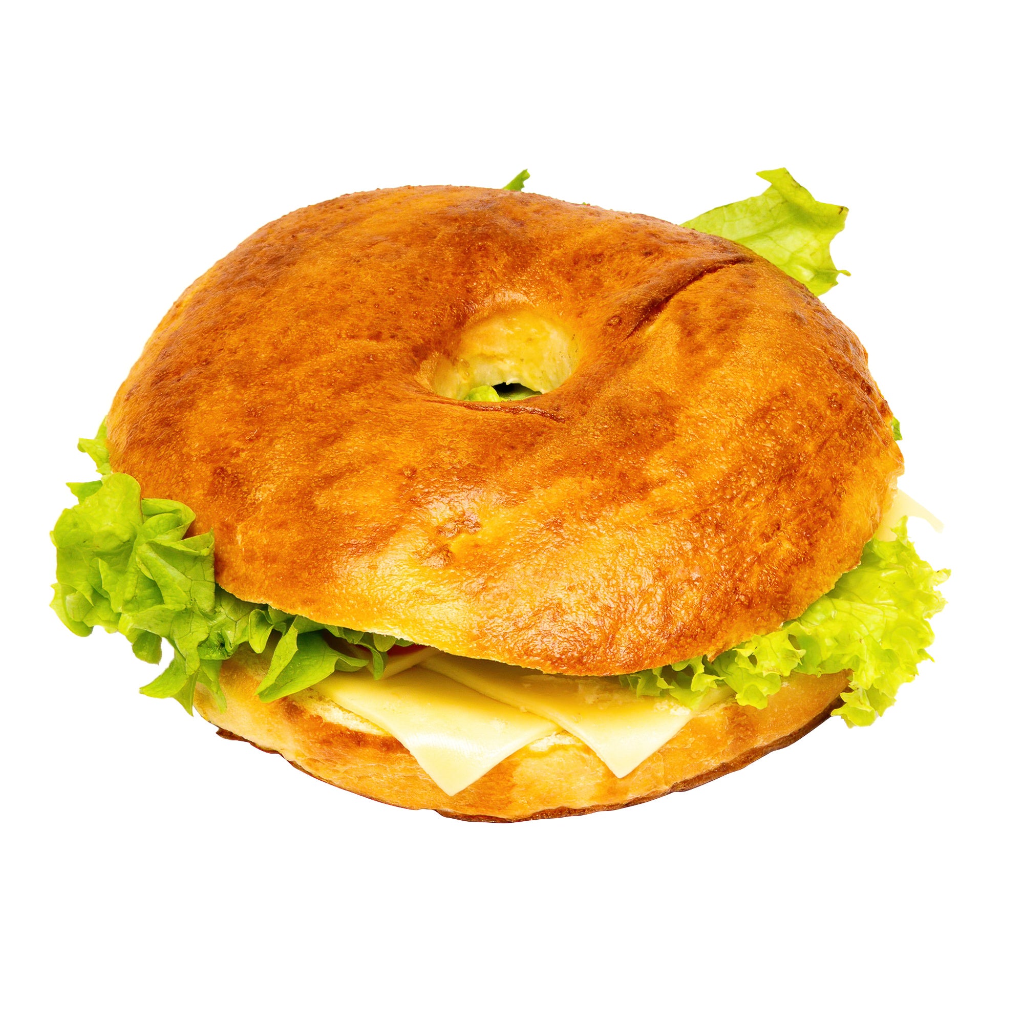 Bagel met kaas en groenten