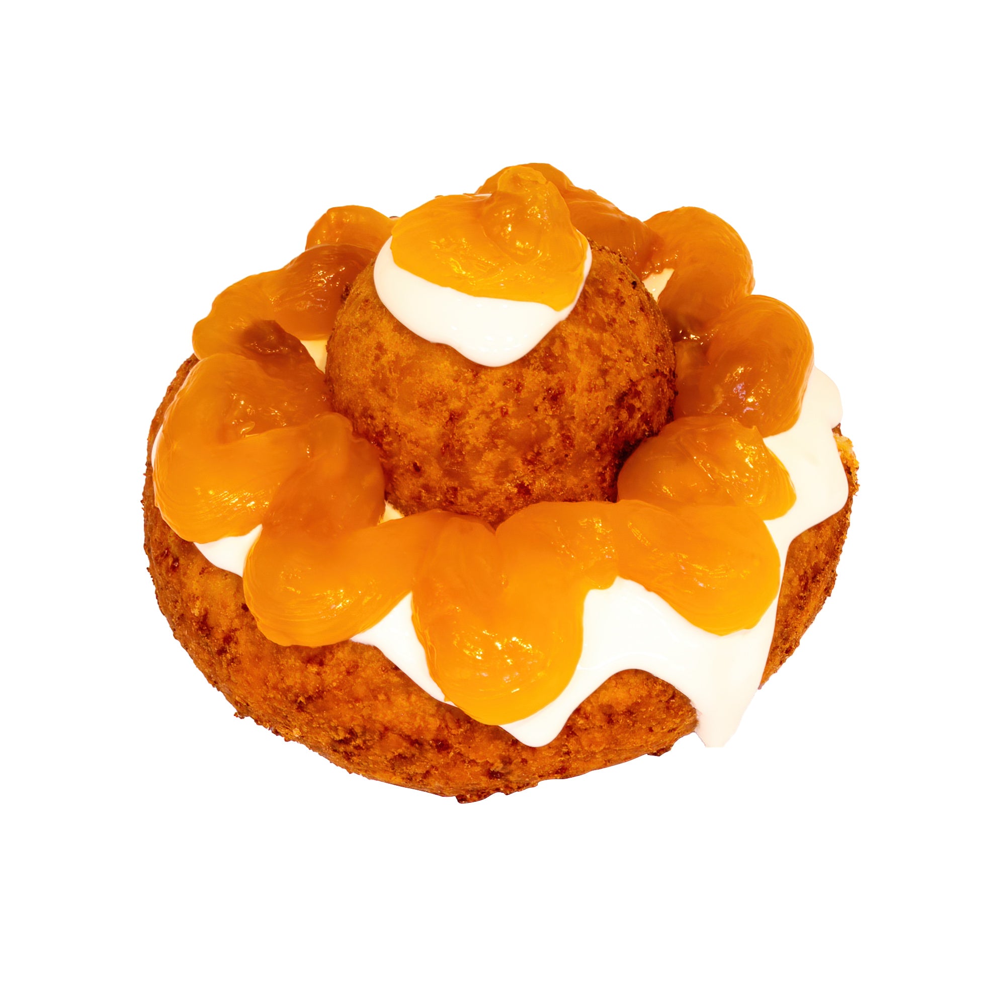 Donut met abrikozenconfituur