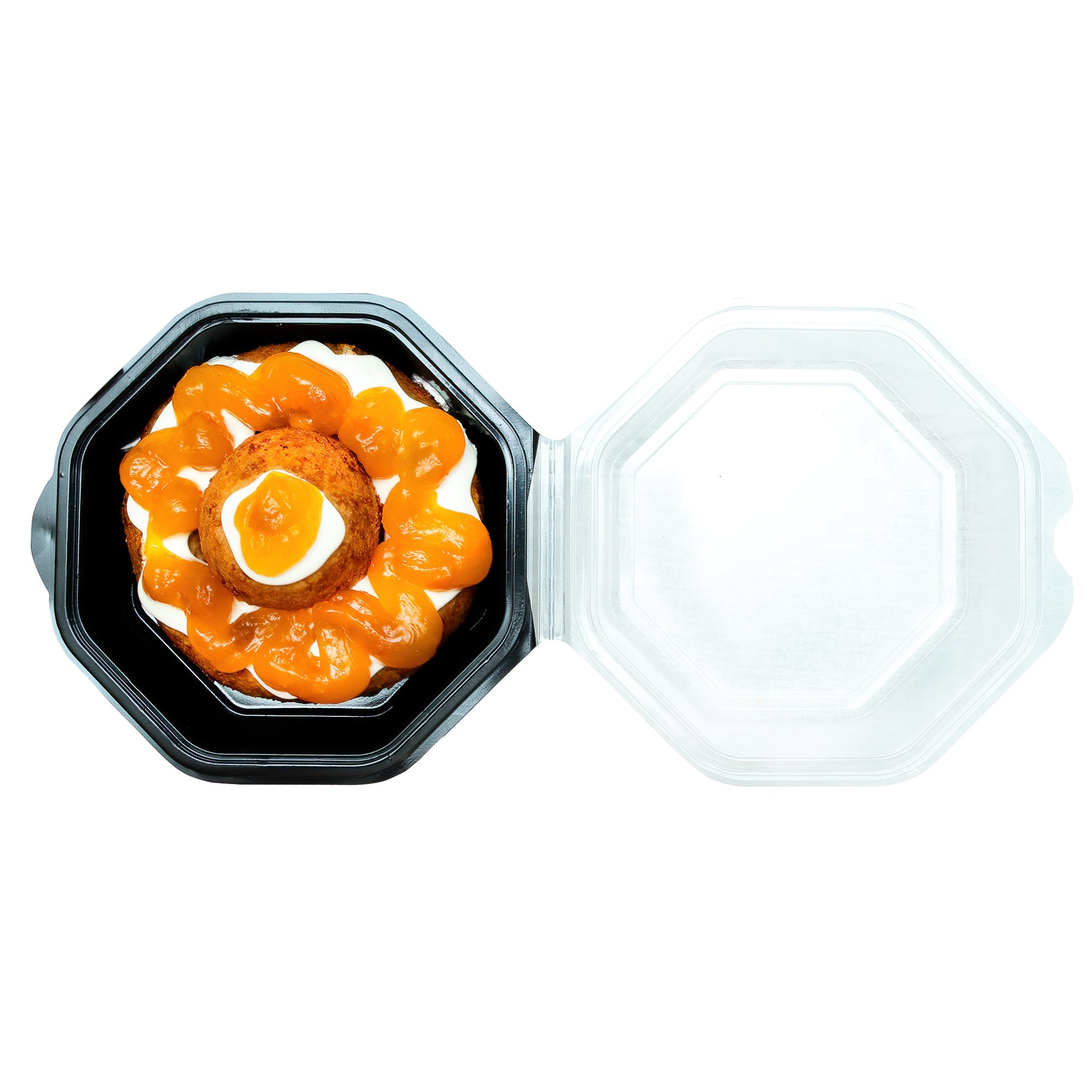 Donut met abrikozenconfituur