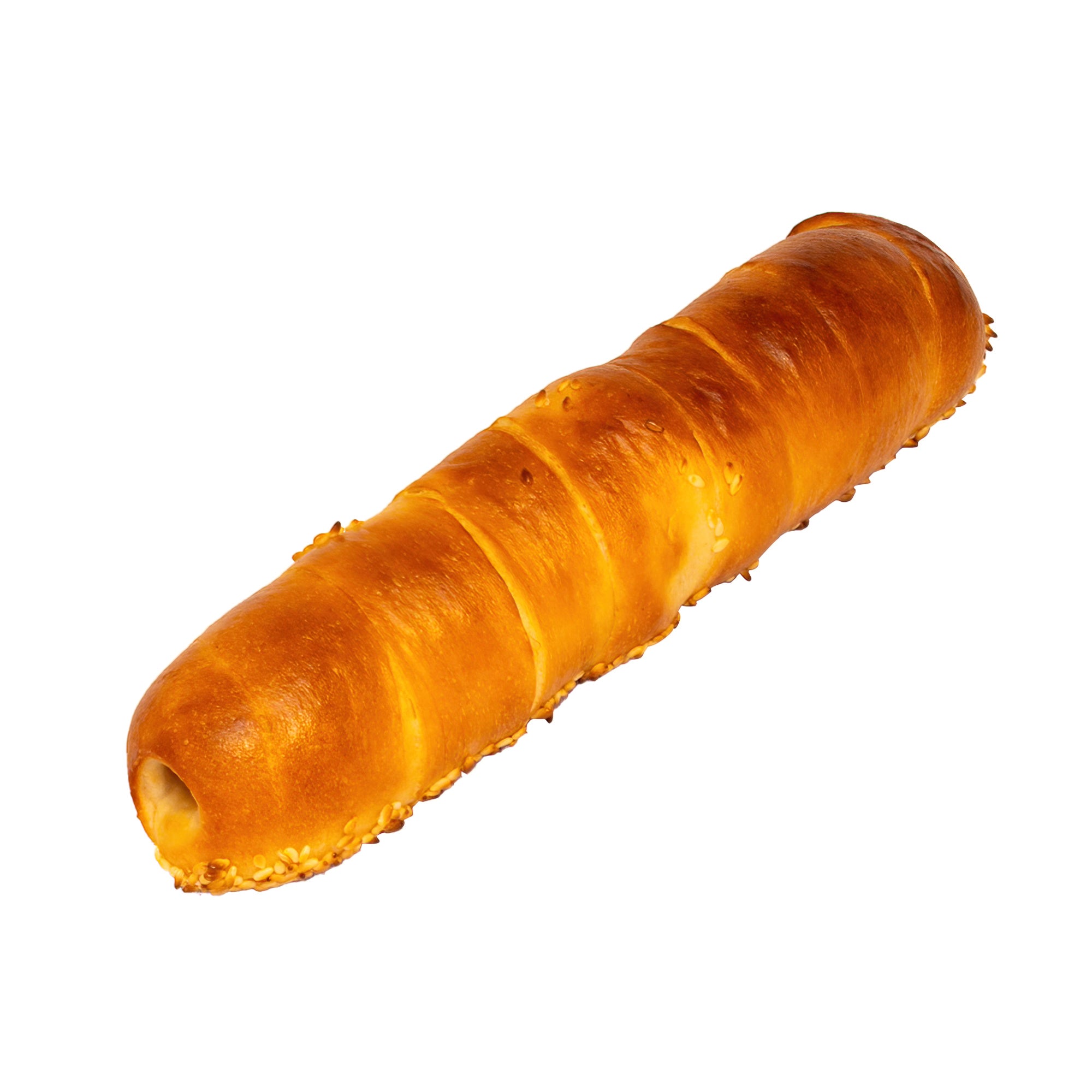 Pretzeldog met kippenworst