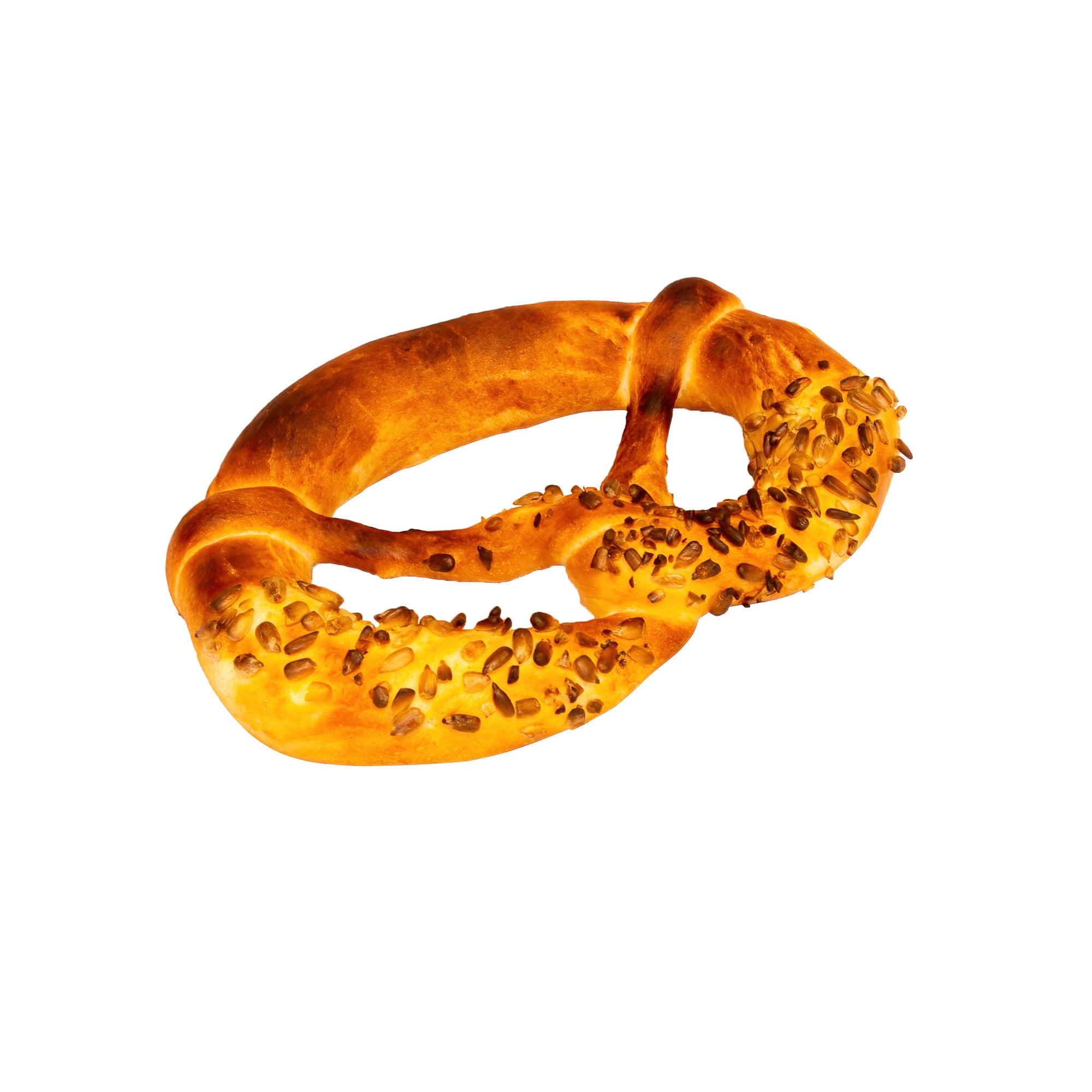 Pretzel met zonnebloempitten