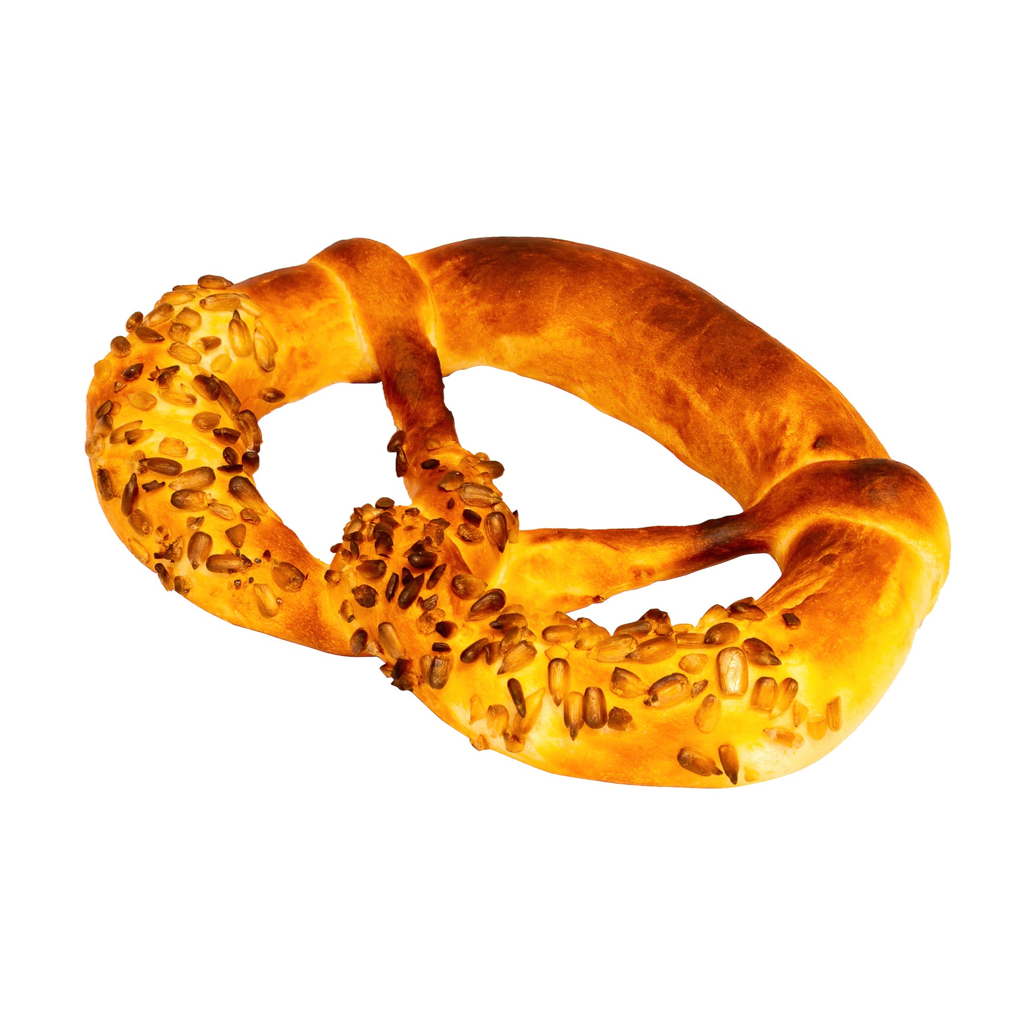 Pretzel met zonnebloempitten